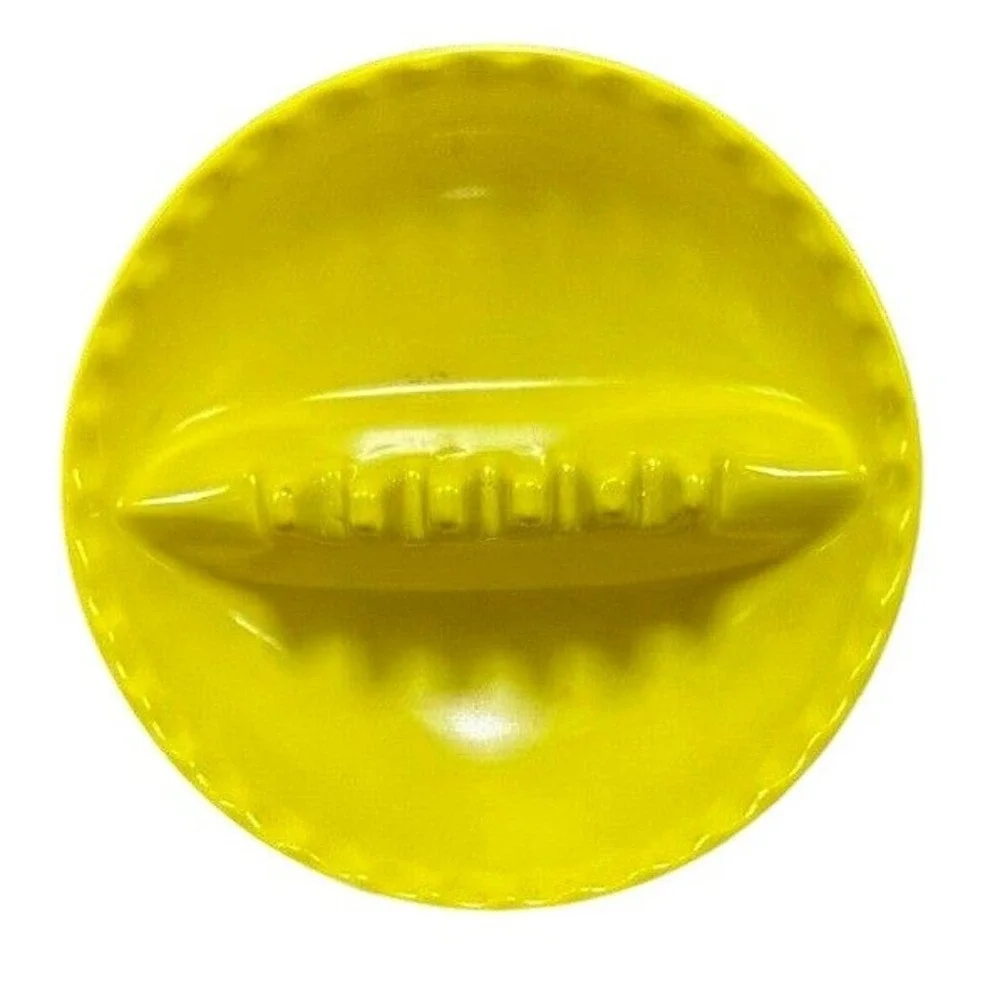 Vintage Anholt Ashtray Yellow Ceramic 4 Cigarette Rest Patented Design